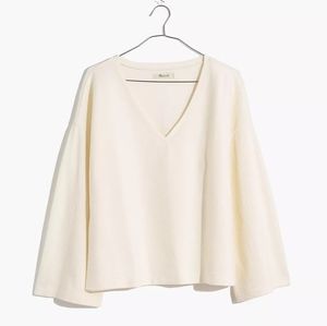 NWT Madewell Ottoman Jacquard Long-Sleeve Top